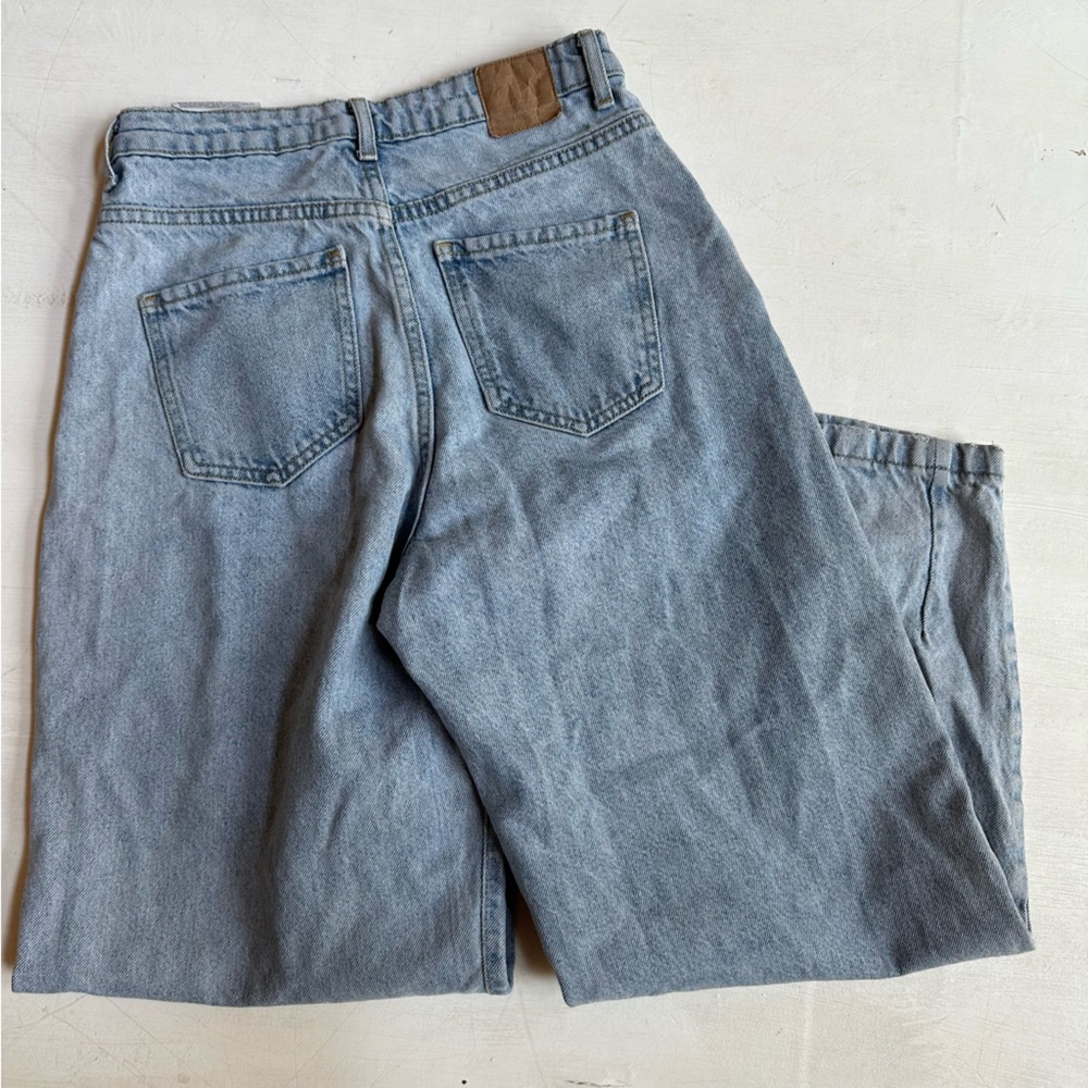 Zara Light Blue Barrel Denim Jeans - Picture 5 of 5